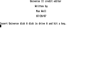 Universe II Credit Editor — screenshot 1